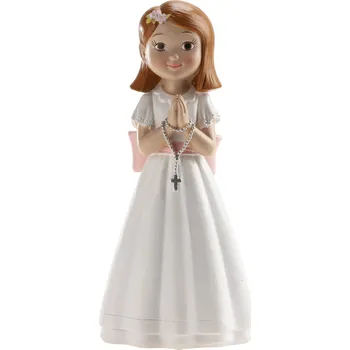 Party dekorace Dekora Figurka na dort - 1.svaté přijímání dívka 16 cm