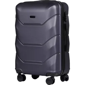 WINGS Cestovní kufr Peacock ABS BLUE velký L