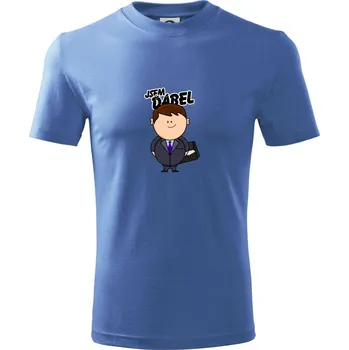 Chlapecké tričko Jsem ďábel obchoďák - Tričko dětské bavlněné - 98 cm / 2 roky ( Azurově modrá )