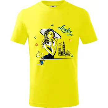 Fashion model London - Tričko dětské bavlněné - 98 cm / 2 roky ( Citrónová )