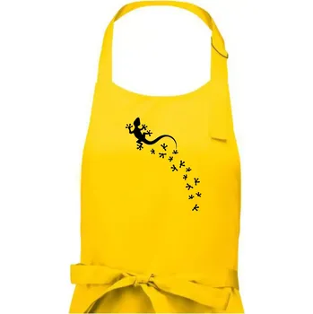 Kuchyňská zástěra Geocaching Gekoni - Pánská zástěra na vaření - Univerzální velikost ( Žlutá )