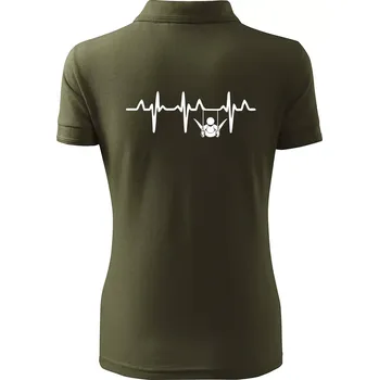 EKG cvičení kruhy - Polokošile dámská Pique Polo - XL ( Military )