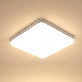 Stropní Svítidlo čtvercový GOECO 25 x 5 cm bílý