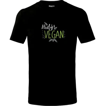 Chlapecké tričko Hrdý vegan - Tričko dětské bavlněné - 98 cm / 2 roky ( Černá )