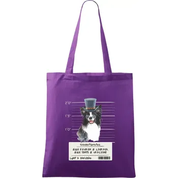 Nákupní taška Lump a darebák border kolie - Taška bavlněná - 42 x 38 cm ( Fialová )