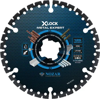 Řezný kotouč Nozar Diamantový řezný kotouč Metal Expert, ø 125 × 2,2 mm, 12250 ot./min. 6680025
