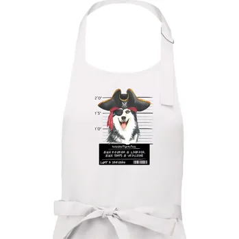 Kuchyňská zástěra Lump a darebák husky - Dámská zástěra na vaření - Univerzální velikost ( Bílá )