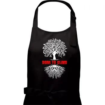 Kuchyňská zástěra Born to climb - Pánská zástěra na vaření - Univerzální velikost ( Černá )
