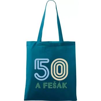 50 a fešák - Taška bavlněná - 42 x 38 cm ( Petrolejová )