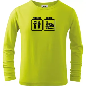 Dětská móda Problem quad / čtyřkolka - Triko dětské Long Sleeve - 104-110cm / 3-4 roky ( Limetková )