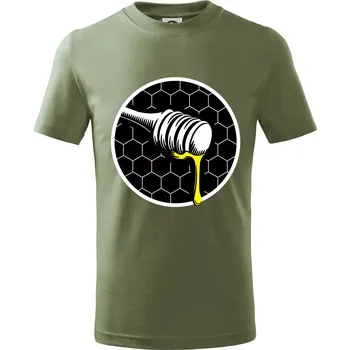 Včelařův med - Tričko dětské bavlněné - 98 cm / 2 roky ( Khaki )