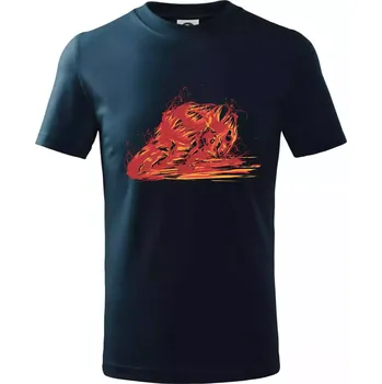 Silniční moto splash - Tričko dětské bavlněné - 98 cm / 2 roky ( Námořní modrá (velmi tmavá - téměř černá) )