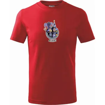 Znamení komiks blíženci - Tričko dětské bavlněné - 98 cm / 2 roky ( Červená )