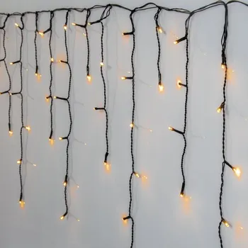 Vánoce LED Rampouchy - světelný závěs 5,9 m x 0,55 m, teplá bílá 1900K