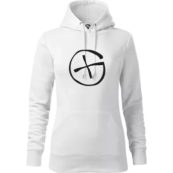 Dámská mikina Geocachka - Mikina dámská Cape s kapucí - S ( Bílá )