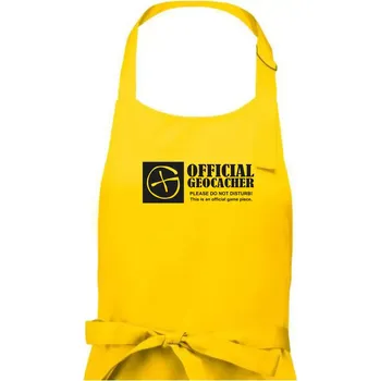 Kuchyňská zástěra Official geocacher - Dámská zástěra na vaření - Univerzální velikost ( Žlutá )