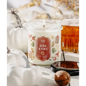 Svíčka Tradiční sójová svíčka - dýně v pivu Vosk i Knot 1 ks