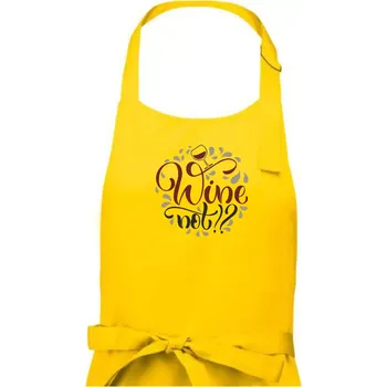 Kuchyňská zástěra Wine not barevné - Pánská zástěra na vaření - Univerzální velikost ( Žlutá )