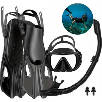 Potápěčská maska Potápěčská sada XingLiang Zestaw Maska Płetwy Do Pływania Profesjonalne černá