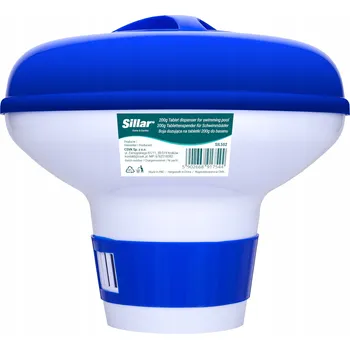 Bazénová chemie Plovák do bazénu plovoucí dávkovač chloru do bazénu na tablety 200g Sillar