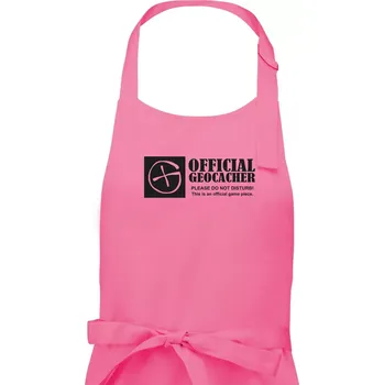 Kuchyňská zástěra Official geocacher - Pánská zástěra na vaření - Univerzální velikost ( Růžová )