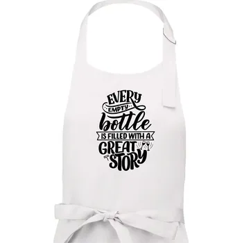 Kuchyňská zástěra Every empty bottle - Pánská zástěra na vaření - Univerzální velikost ( Bílá )