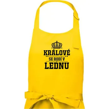 Kuchyňská zástěra Králové se rodí v lednu - Pánská zástěra na vaření - Univerzální velikost ( Žlutá )