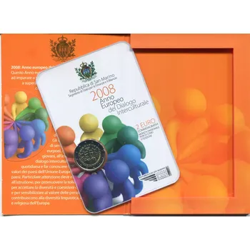 (2008) San Marino 2 € - Evropský rok mezikulturního dialogu - mincovní karta