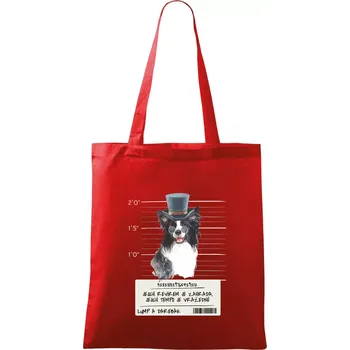 Lump a darebák border kolie - Taška bavlněná - 42 x 38 cm ( Červená )