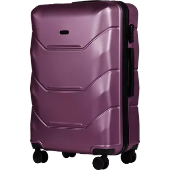 WINGS Cestovní kufr Peacock ABS DARK PURPLE velký L