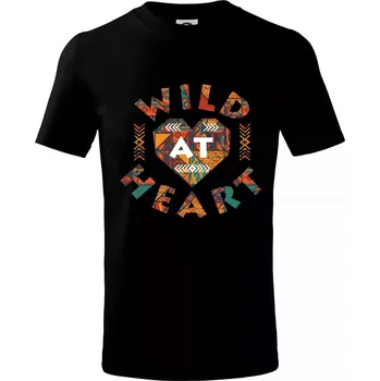 Chlapecké tričko Wild heart - Tričko dětské bavlněné - 98 cm / 2 roky ( Černá )