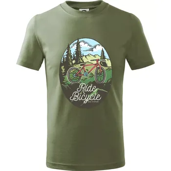 Chlapecké oblečení Ride Bicycle Nature - Tričko dětské bavlněné - 98 cm / 2 roky ( Khaki )