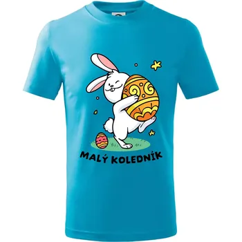 Malý koledník - Tričko dětské bavlněné - 98 cm / 2 roky ( Světlý tyrkys )