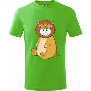 Kočka v převleku lva - Tričko dětské bavlněné - 98 cm / 2 roky ( Apple Green )