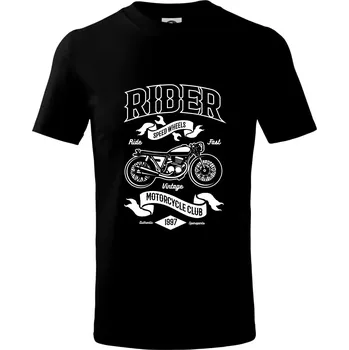 Rider speed wheels - Tričko dětské bavlněné - 98 cm / 2 roky ( Černá )