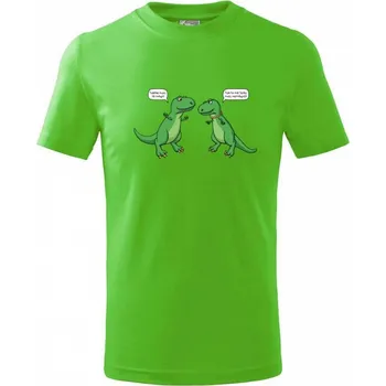 Chlapecké tričko T-Rex - krátké ruce (Hana-creative) - Tričko dětské bavlněné - 98 cm / 2 roky ( Apple Green )