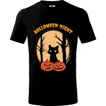 Halloween Night - Tričko dětské bavlněné - 98 cm / 2 roky ( Černá )