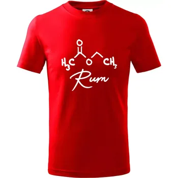 Barová chemie - rum - Tričko dětské bavlněné - 98 cm / 2 roky ( Červená )