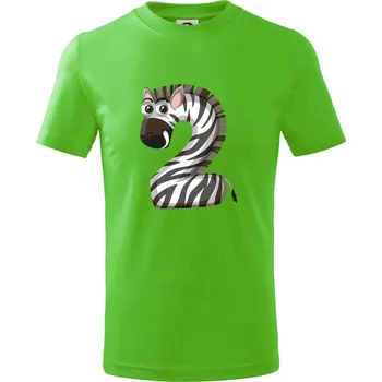 Věk dítětě zvíře 2 - Tričko dětské bavlněné - 98 cm / 2 roky ( Apple Green )