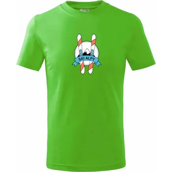 Ski alpy - Tričko dětské bavlněné - 98 cm / 2 roky ( Apple Green )