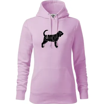 Dámská mikina Bloodhound nápis v těle - Mikina dámská Cape s kapucí - S ( Orchid )