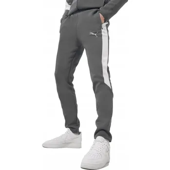 Pánské oblečení 3158 Pánské bavlněné kalhoty Puma Evostripe se zapínacími kapsami, šedé, velikost XL