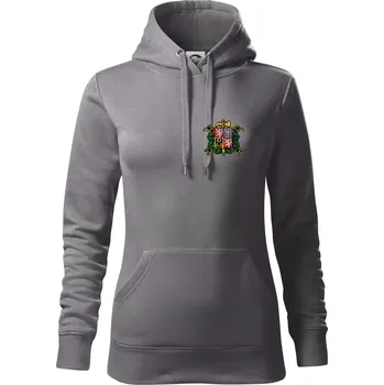 Dámská mikina Sbor dobrovolných hasičů - znak bez nápisu - Mikina dámská Cape s kapucí - M ( Ocelově šedá )