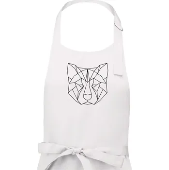 Kuchyňská zástěra Akita Inu - Geometrie - Pánská zástěra na vaření - Univerzální velikost ( Bílá )