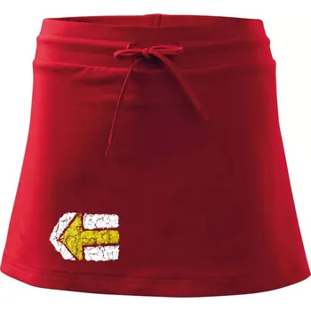Dámská sukně Párová turistická značka žlutá - Sportovní sukně - two in one - XS ( Červená )