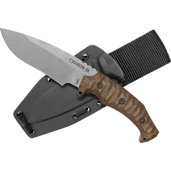 lovecký nůž Nůž Dachs Charon III hnědý stonewash