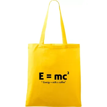 e = mc2 - coffee milk - Taška bavlněná - 42 x 38 cm ( Žlutá )