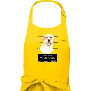 Kuchyňská zástěra Lump a darebák labrador - Dámská zástěra na vaření - Univerzální velikost ( Žlutá )