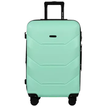 WINGS Cestovní kufr Peacock ABS LIGHT GREEN střední M