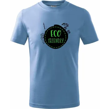 Chlapecké tričko Eko friendly - dětské - Tričko dětské bavlněné - 98 cm / 2 roky ( Azurově modrá )
